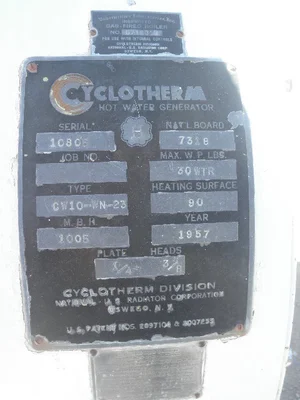 USED CYCLOTHERM CW10-WN-23