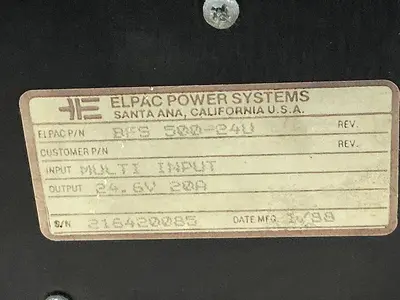USED ELPAC POWER SYSTEM BFS 500-24U