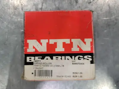 Cylindrical Roller Bearing 55mm ID x 100mm OD x 21mm W, N211