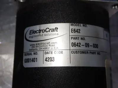 Used ELECTROCRAFT E642 / 064209030 Motors (misc) Ohio US | HGR 24 #784373