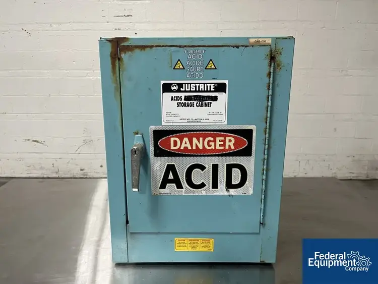 Used Justrite Justrite 4 Gal Acids Safety Storage Cabinet Miscellaneous Laboratory Equipment Ohio US | Federal Equipment Company #129405