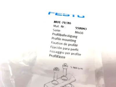 New | in-Stock Festo Profile Mounting Connector Kit 558043 Parts (Hydraulics and Pneumatics) Michigan US | Maverick Industrial Sales #1462951