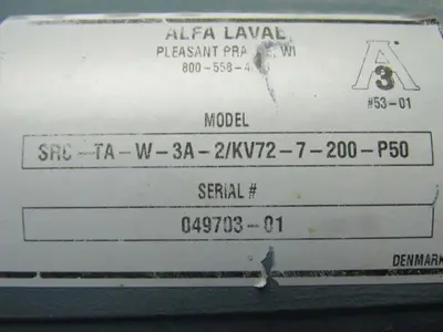 Alfa Laval SRC-TA-W-3A-2/KV72-7-200P50 2" Sanitary Remote Operated Divert Valve