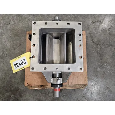 Used 8" Sq. Young Industries Stainless Steel Rotary Valve Blow-through [No Drive