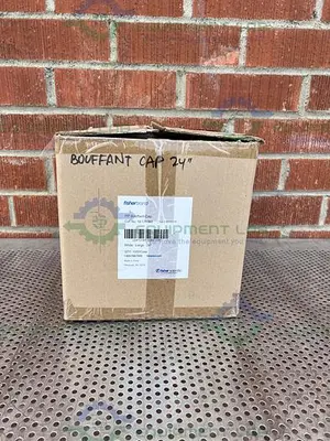 USED BOX OF 1000 - FISHER BRAND 19-170-901 WHITE 24" POLYPROPYLENE BOUFFANT CAP
