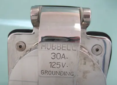Hubbell Twist-Lock Chrome 3 Wire 30A 125V Grounding Outlet H17