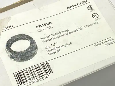 USED APPLETON INSULATED CONDUIT BUSHINGS 1/2" LOT OF 93