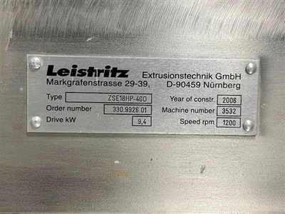 Used LEISTRITZ _UNKNOWN_ Extruders Connecticut US | DMC Industries #1516481