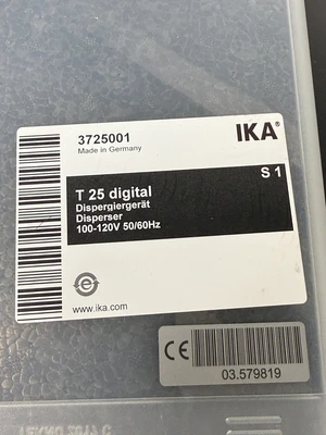 Used IKA 3725001 Homogenizers Missouri US | BioLabTek #1311544