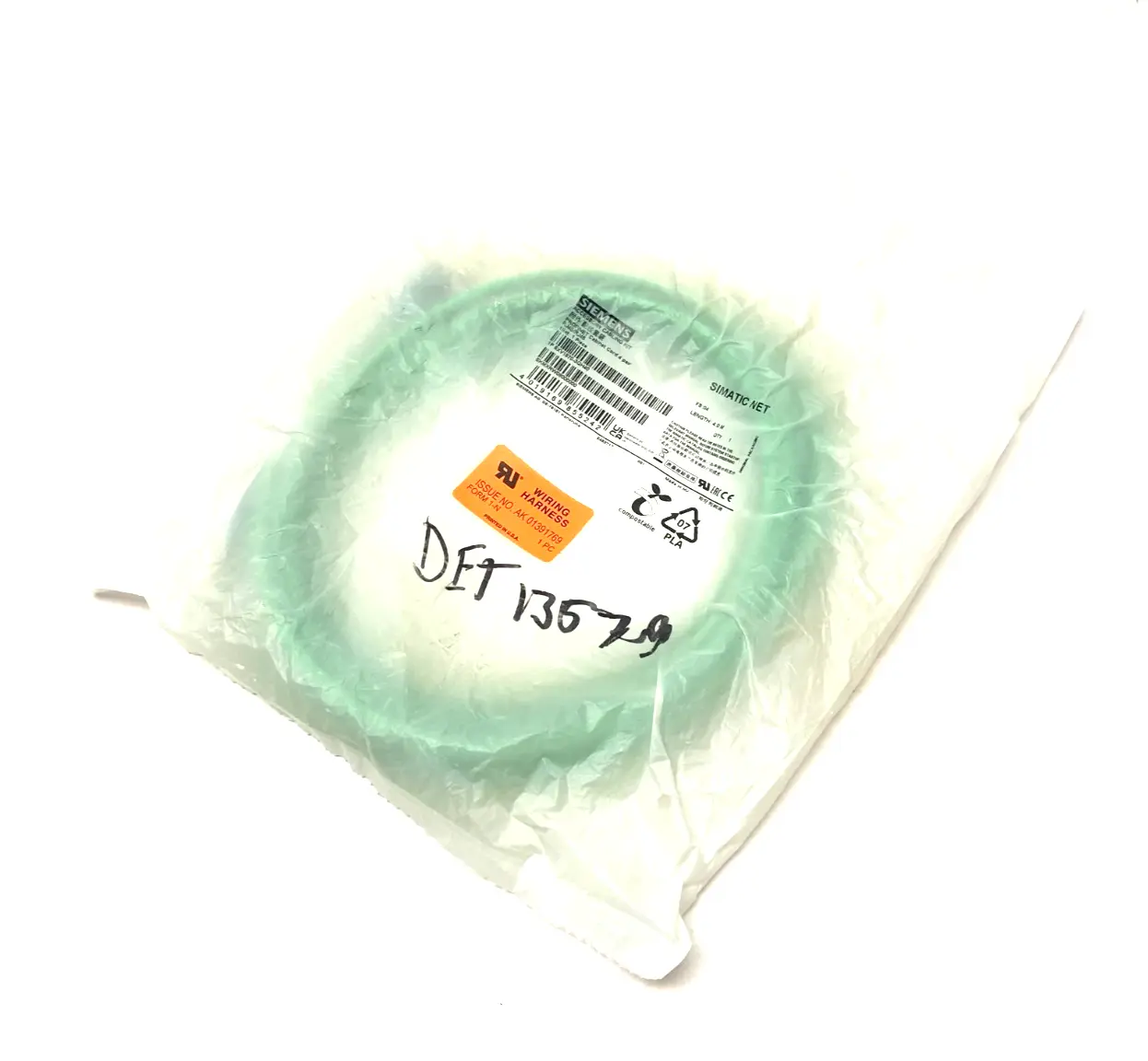 NEW SIEMENS PROFINET ETHERNET TP CORDSET RJ45/RJ45 CAT6A 4M