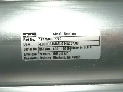 NEW PARKER 1P4MA0007779 CYLINDER SER.4MA 4.000CDB4MA2US14AC07.00