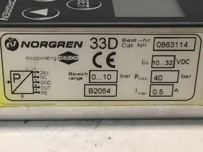 USED NORGREN 33D 0863114