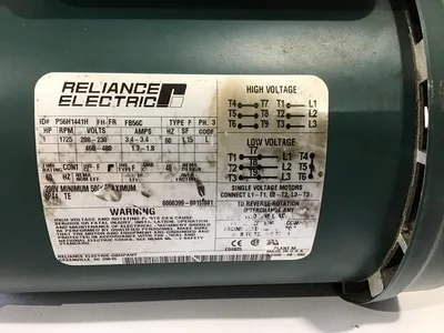 Reliance Electric P56H1441H MOTOR RPM:1725 HP:1 Hz:60