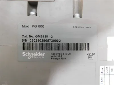USED SQUARE D PG 600