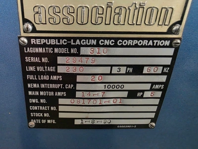 1990 Lagunamatic 310 Vertical & Horizontal Mills | Liberty Machine Works LLC (18)