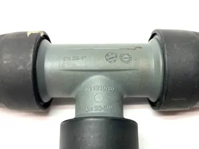 USED AIRNET REDUCTION TEE SOCKET FITTING D25-D20-D25 1" TO 3/4" PIPE