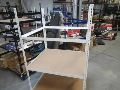 Adjustable White Metal Frame Built to Fit Onto Pallets - Perfect for Projects