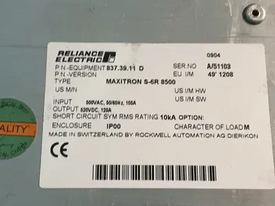 Used RELIANCE ELECTRIC 837.39.11 D Variable Speed Drives Ohio US | HGR 24 #1335354