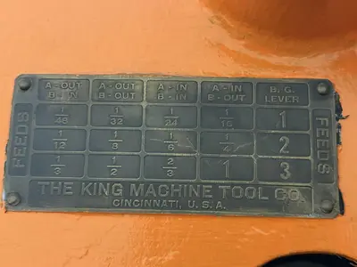 USED 1936 KING VERTICAL BORING MILL