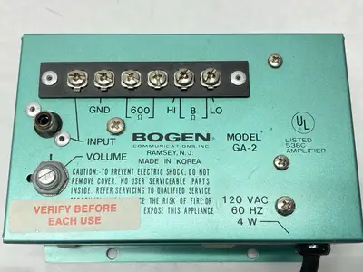 USED BOGEN UTILITY AMPLIFIER 120V 600OHM 8OHM SOLID STATE