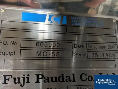 USED LCI Fuji Paudal LCI Extruder, model MG-55
