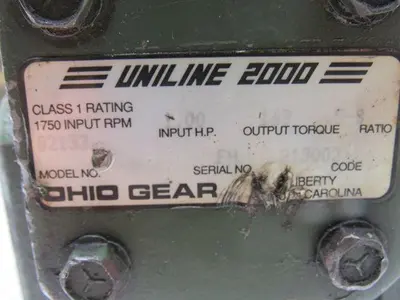 Ohio Gear B2133 Gearmotor 5-B Ratio 1/2HP 3PH 1725RPM
