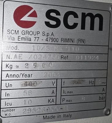 Used 2003 SCM / SCMI SCM 10/S 3 110 Calibrating Sanding Machines Indiana US | Machine Solutions, LLC #1714683