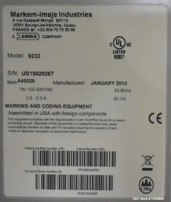 USED MARKEM 9232