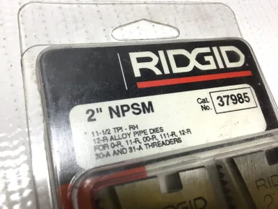 Ridgid 37985 Alloy Pipe Dies 2″NPSM 11-1/2TPI-RH for 0R/11R/00R/111R/12R/30A/31A Threaders