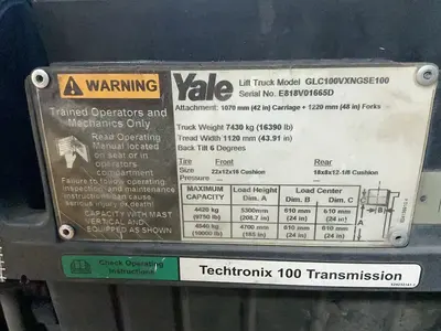 Used YALE GLC100VXNGSE100 Material Handling (misc) Ohio US | HGR 24 #1460154