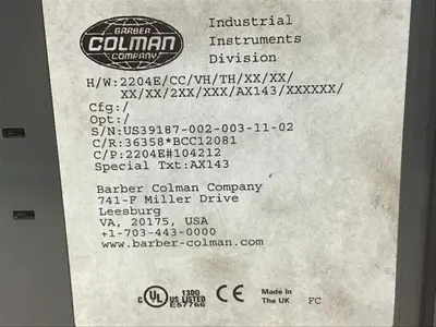 USED BARBER COLMAN 2204E/CC/VH/TH/XX/XX/XX/XX/2XX