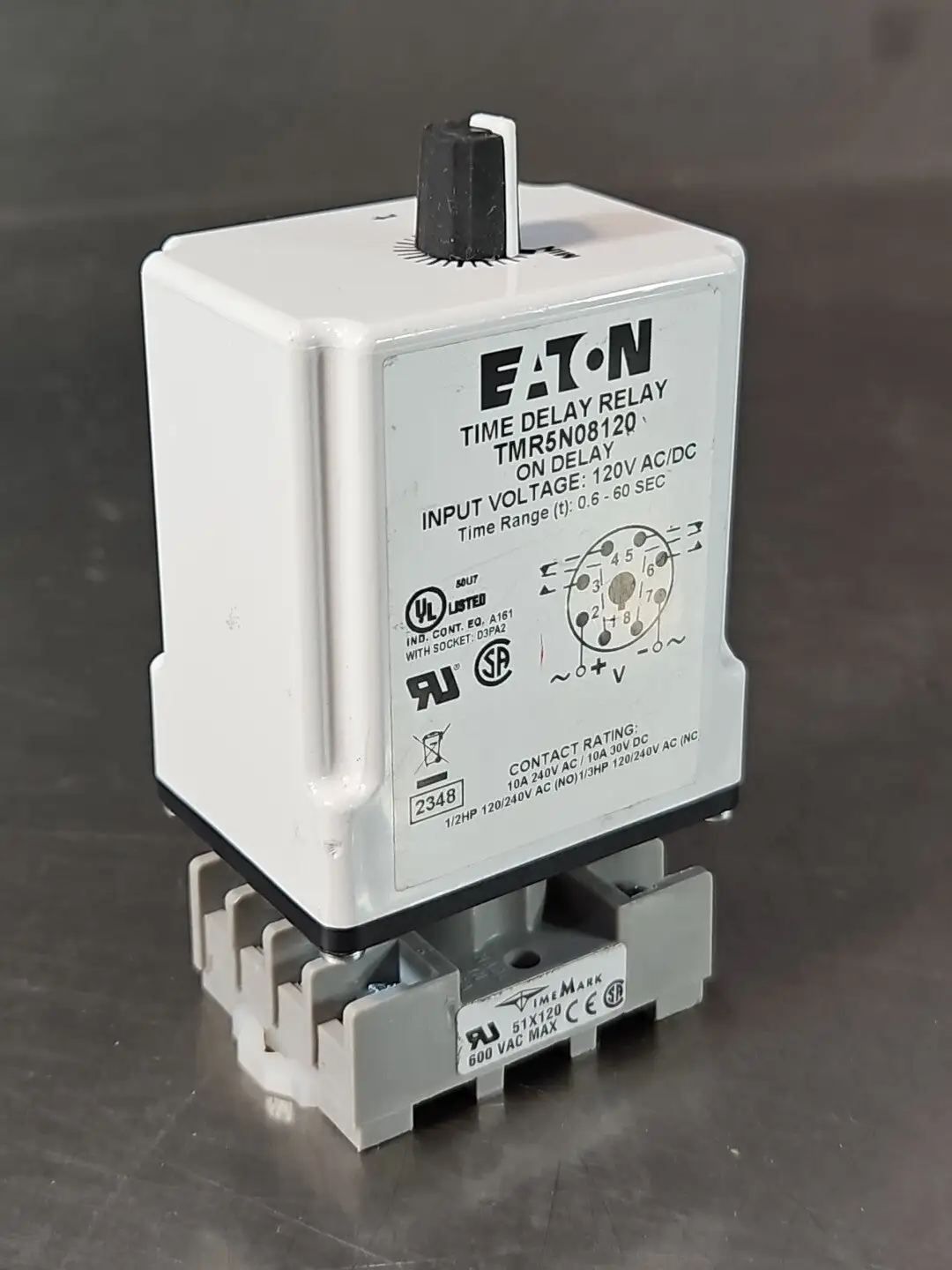 Eaton TMR5N08120 / 51X120 (Time Mark) Time Delay Relay 120AC/DC (BIN412)