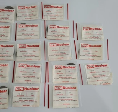 *BRAND NEW OLD STOCK* LOT OF 23 GPU Nuclear PCN402 Insulation Washers + Warranty