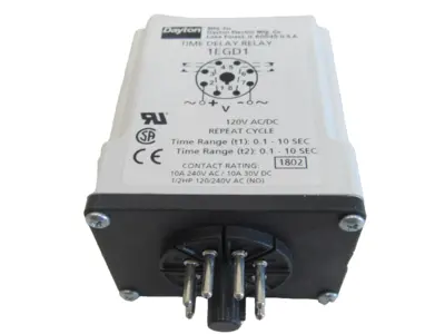 NEW DAYTON 1EGD1 TIME DELAY RELAY 120V
