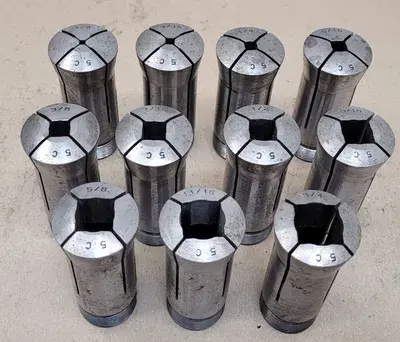 5C SQUARE COLLET SET (11 PCS), 1/8" TO 3/4" RANGE