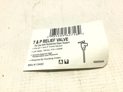 American Water Heater Co. 035505627162 Temperature & Pressure Relief Valve 3/4″Male