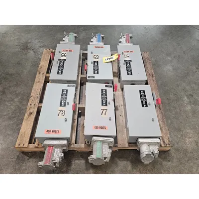 Used Lot of (6) General Electric GE 60AMP Heavy Duty Safety Switch Disconnect