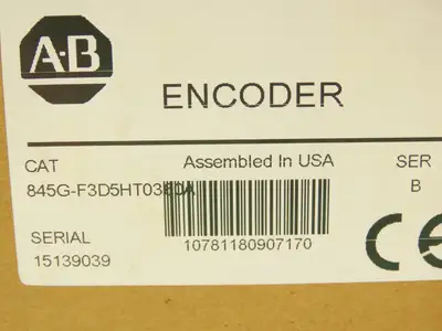 Allen Bradley 845G-F3D5HT0360A Absolute Rotary Encoder 3/8" Shaft 360PPR 	Ser B