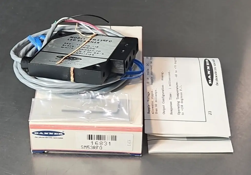 BANNER SM53RF0 LED Scanner Sensor Fiber Optic . Loc5D19
