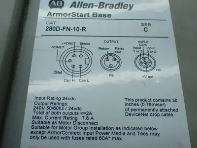 USED ALLENBRADLEY 280DFN10R