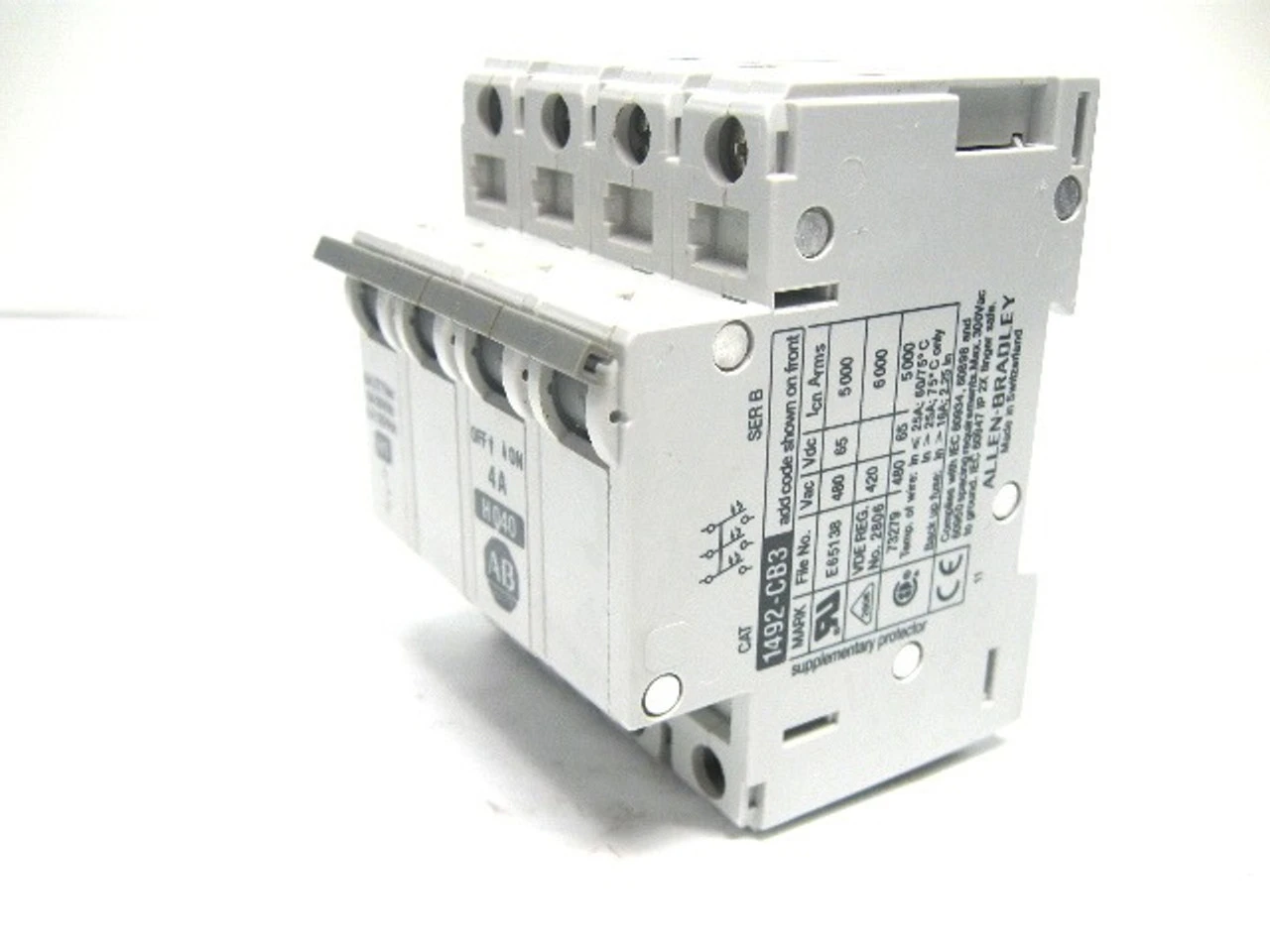 USED ALLEN BRADLEY 1492-CB3H040 AND 1492-ACBH1