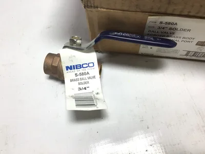 NIBCO S-580A 3/4″ Solder Ball Valve FBB Conventional Port (12pcs/bx)