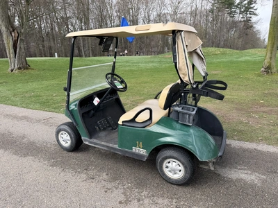 (1) 2015 E-Z-Go golf cart with a Kawasaki gas engine, includes Club canopy and ball washer, fold-dow...