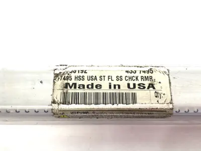 USED YANKEE REAMER HSS CHUCKING REAMER 8-FLUTES 9-1/2" OAL
