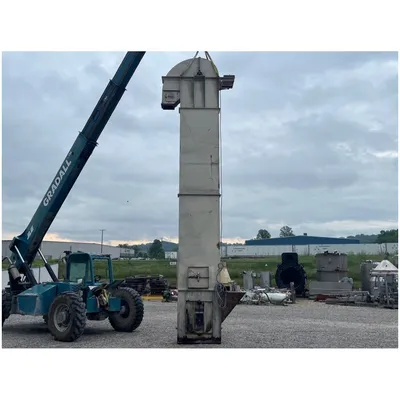 Used Mild Steel Bucket Elevator 20' Discharge 7" X 5"