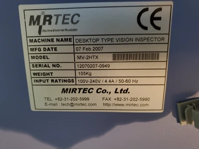 USED MIRTEC MV-2HTX