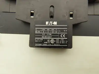 Eaton XTCE400M Motor Starter Contactor 600V 3Ph 400A 400Hp 120V Coil 2 NO + 2 NC