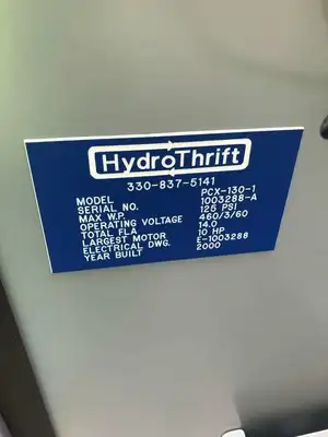 HydroThrift PCX-130-1 Closed-Loop Liquid-to-Liquid Cooling System 125PSI 3PH