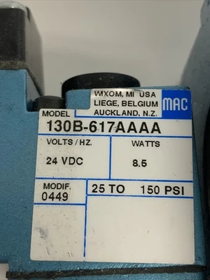 USED MAC VALVE 56C-13-617AA