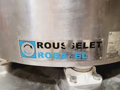 (2) Rousselet Robatel DRC 60 Vx AV 1S man vertical peeler centrifuges, 316L SS.